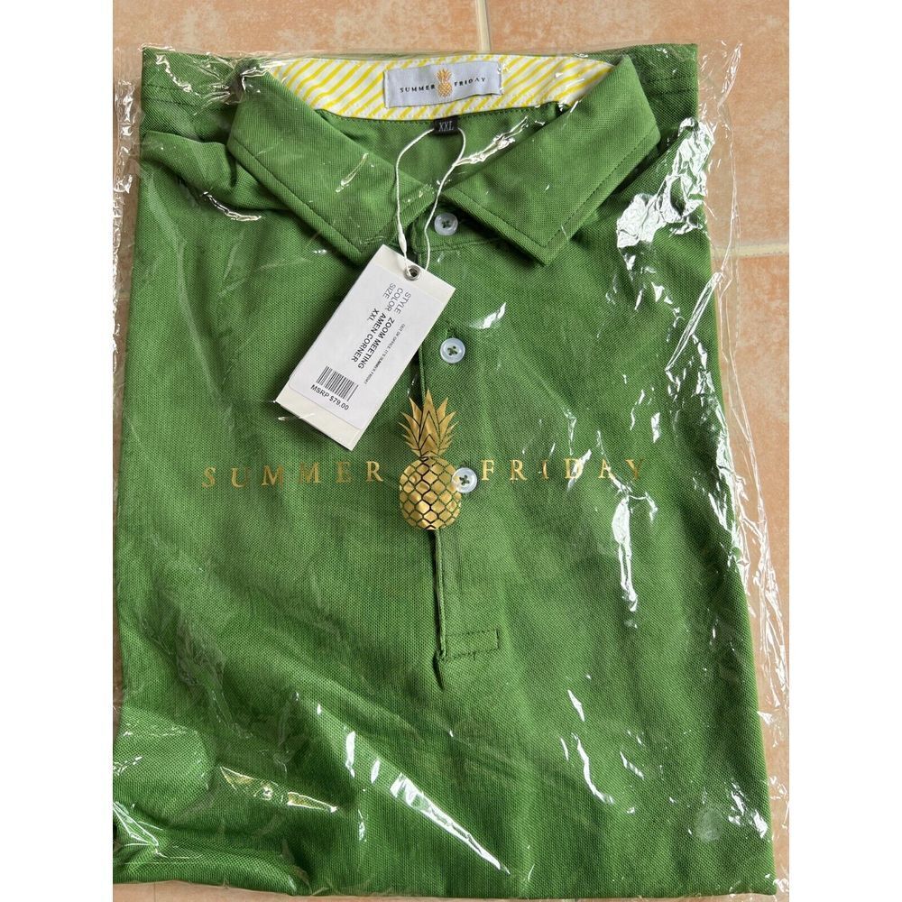 SUMMER FRIDAY  Zoom Meeting amen corner polo Men size XXL New !‎